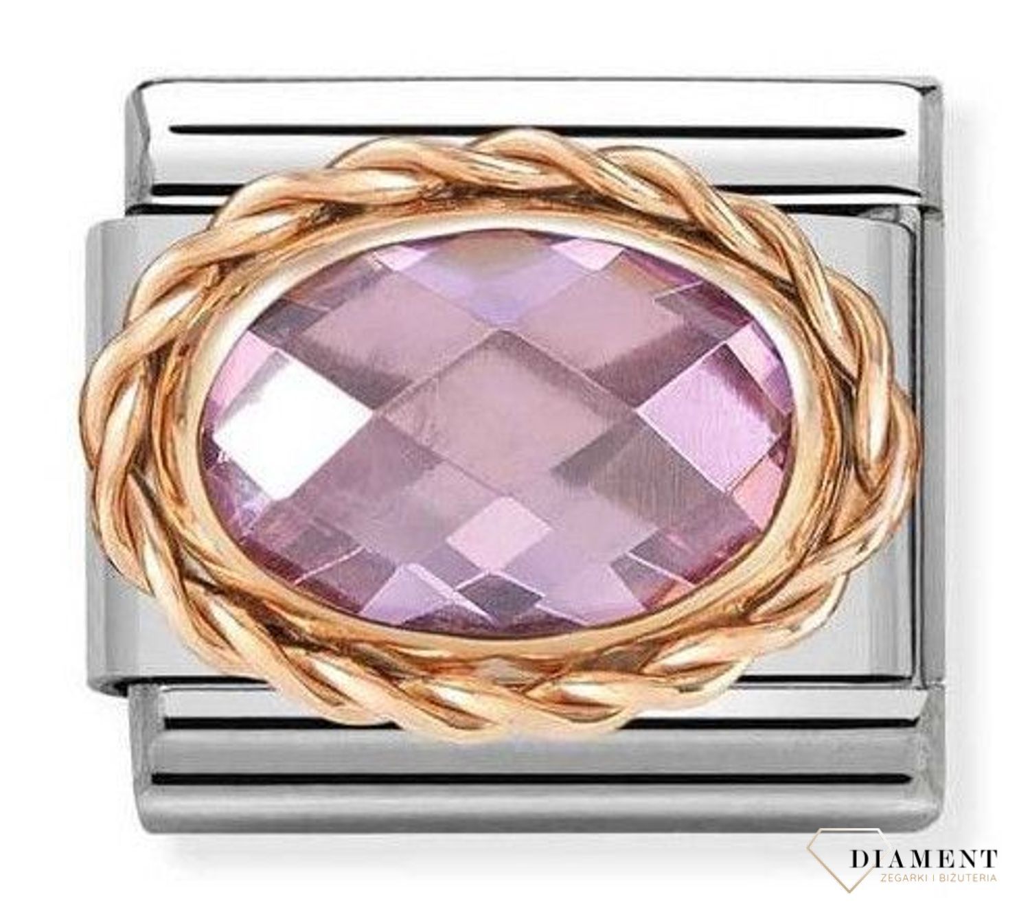 Nomination Link 9K zawieszka różowe złoto 'Różowa Cyrkonia' 430603 003 Zawieszki Nomination ✓ Wyjątkowy prezent ✓ Nomination ✓ Bransoletka Nomination ✓ Bransoletka ze stali ✓ Gwarancja najniższej ceny ✓ Zapraszamy!.jpg